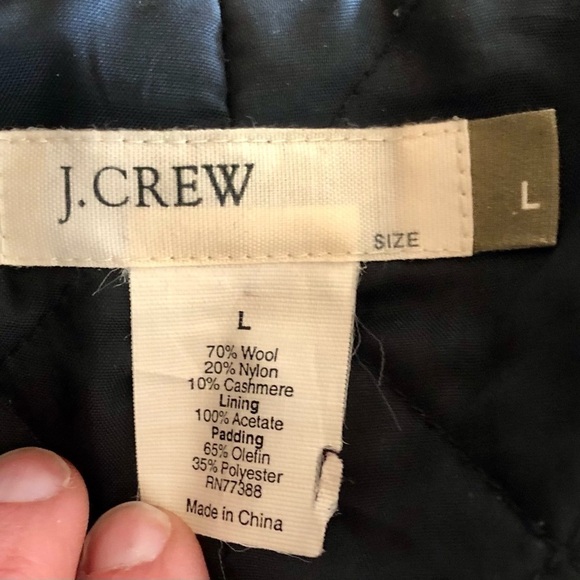 J Crew boxy wool coat black patch pockets size L - Picture 6 of 7